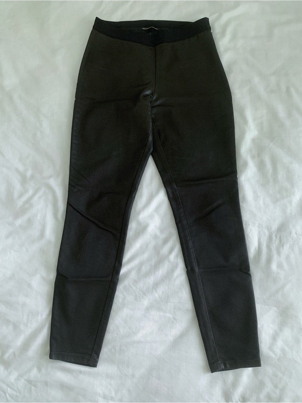 Victoria's Secret Brown FYI Skinny Pant Elastic Waist Leggings 6 NWOT